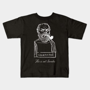 This is not Socrates (White Design) Kids T-Shirt